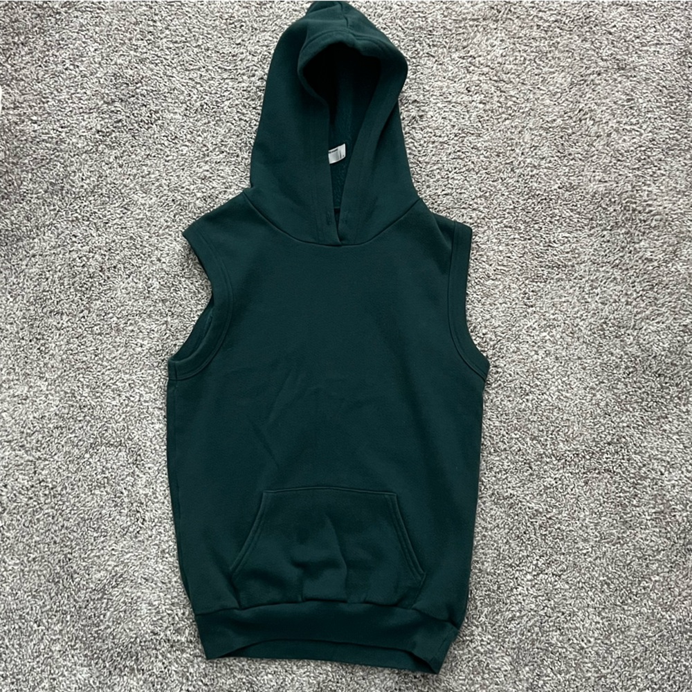 American Apparel Dark Green Hoodie Vest